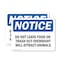 Signmission Do Not Leave Food Or Trash Out Overnight, 10 in W x Rectangle, Plastic OS-2PACK-NS-P-710-L-11294 - alternate 1